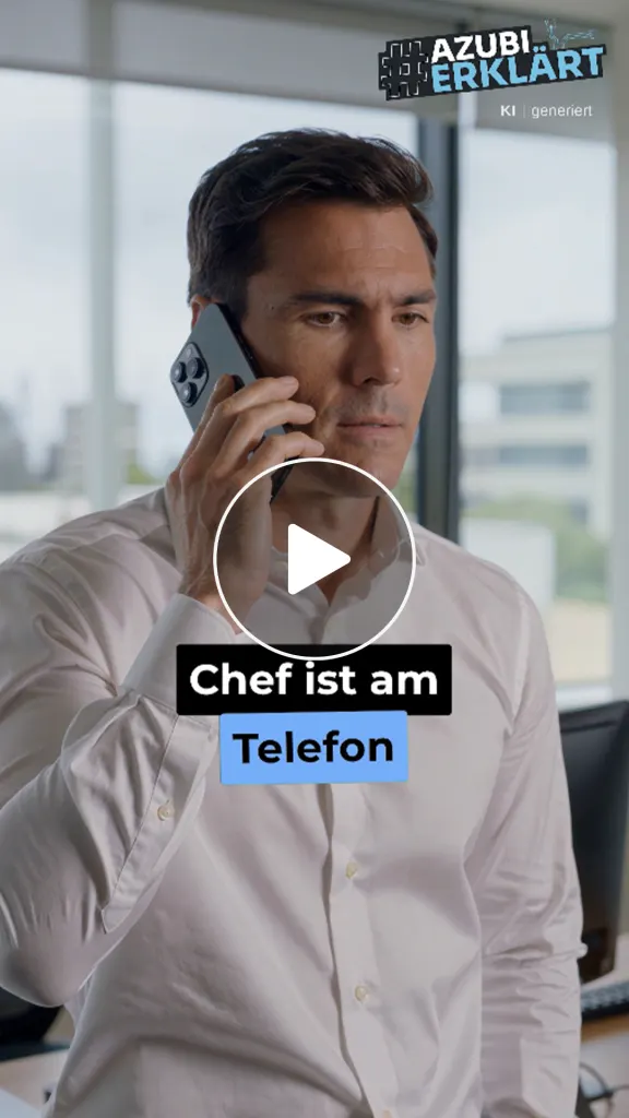 Reel aus der Serie AzubiErklärt: KI-Betrug — der Chef ist am Telefon