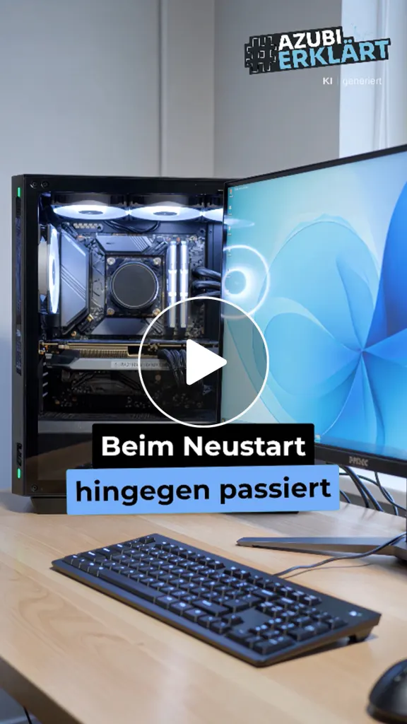 Reel aus der Serie AzubiErklärt: Beim Neustart