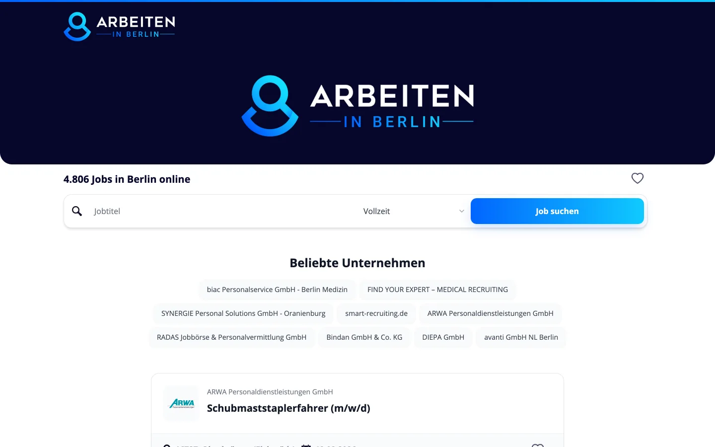 Startseite von arbeiten-in-berlin.net